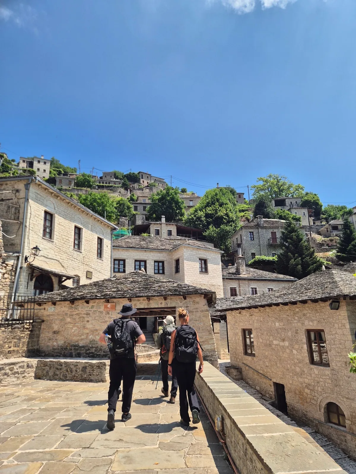 Walking through a traditional stone village in Tzoumerka